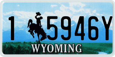 WY license plate 15946Y