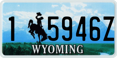 WY license plate 15946Z