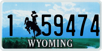 WY license plate 159474