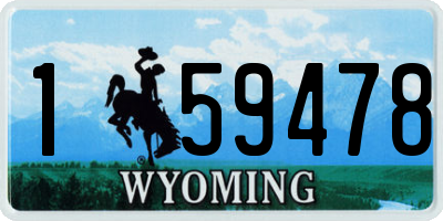 WY license plate 159478