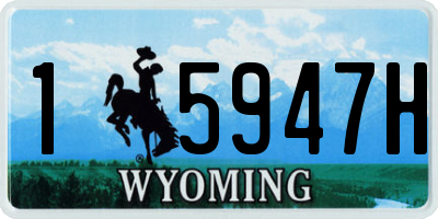 WY license plate 15947H