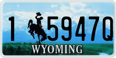 WY license plate 15947Q