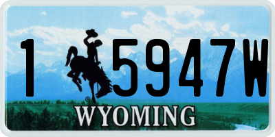WY license plate 15947W