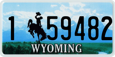 WY license plate 159482