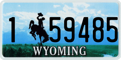 WY license plate 159485