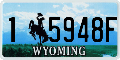 WY license plate 15948F