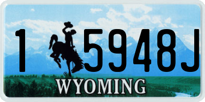 WY license plate 15948J