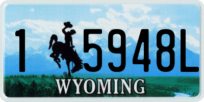 WY license plate 15948L