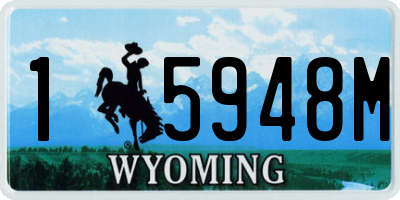 WY license plate 15948M