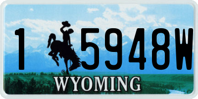 WY license plate 15948W