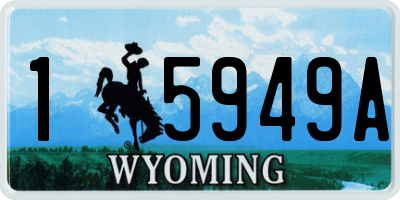 WY license plate 15949A