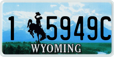 WY license plate 15949C