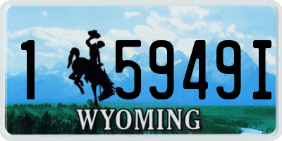 WY license plate 15949I