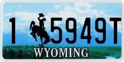WY license plate 15949T