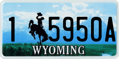 WY license plate 15950A