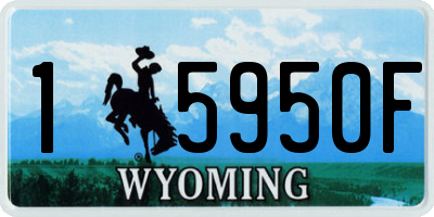 WY license plate 15950F