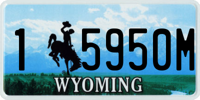 WY license plate 15950M