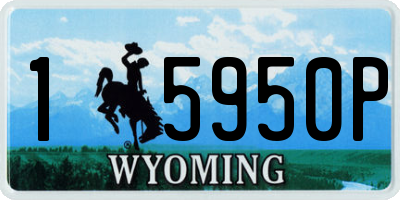WY license plate 15950P
