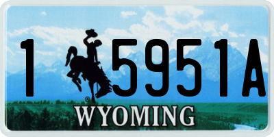 WY license plate 15951A