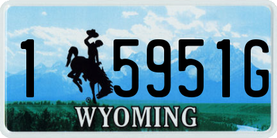 WY license plate 15951G