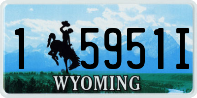 WY license plate 15951I