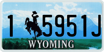 WY license plate 15951J
