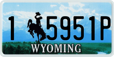 WY license plate 15951P