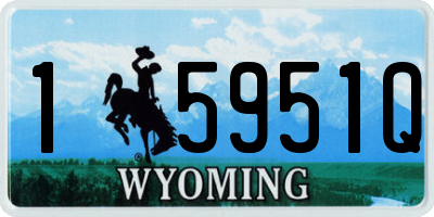 WY license plate 15951Q