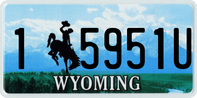WY license plate 15951U
