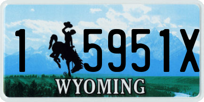 WY license plate 15951X