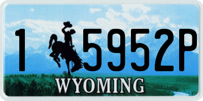 WY license plate 15952P