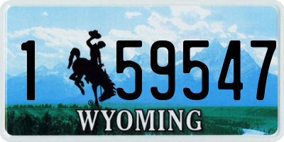 WY license plate 159547