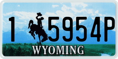 WY license plate 15954P