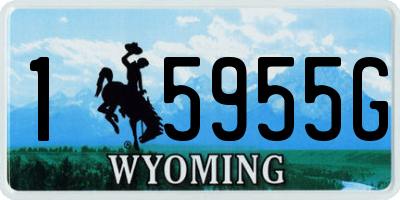WY license plate 15955G