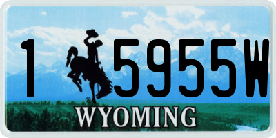 WY license plate 15955W