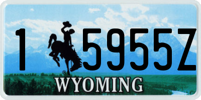 WY license plate 15955Z