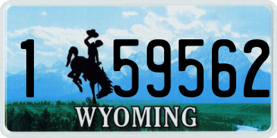 WY license plate 159562