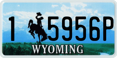 WY license plate 15956P