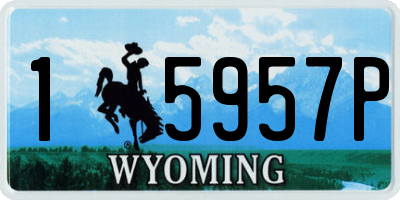 WY license plate 15957P