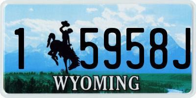 WY license plate 15958J