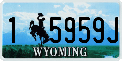 WY license plate 15959J