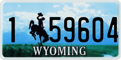WY license plate 159604