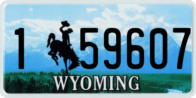 WY license plate 159607