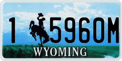 WY license plate 15960M
