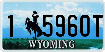 WY license plate 15960T