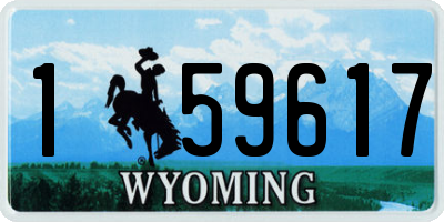 WY license plate 159617