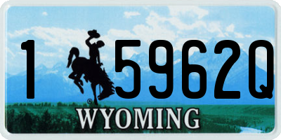 WY license plate 15962Q