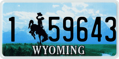 WY license plate 159643