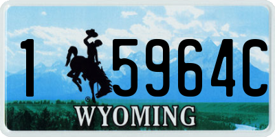 WY license plate 15964C