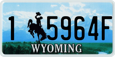 WY license plate 15964F